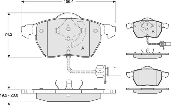 MTR MT456 - Kit de plaquettes de frein, frein à disque cwaw.fr