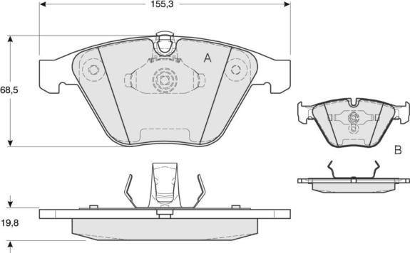 MTR MT468 - Kit de plaquettes de frein, frein à disque cwaw.fr