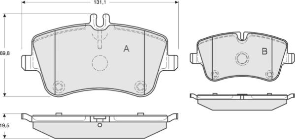 MTR MT480 - Kit de plaquettes de frein, frein à disque cwaw.fr