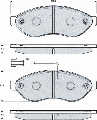 MTR MT599 - Kit de plaquettes de frein, frein à disque cwaw.fr