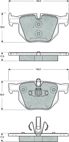 MTR MT590 - Kit de plaquettes de frein, frein à disque cwaw.fr