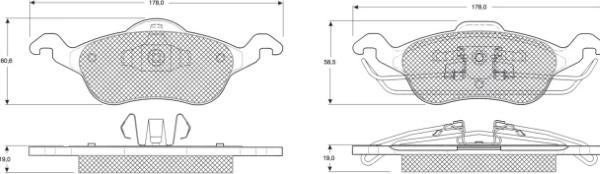 MTR MT549 - Kit de plaquettes de frein, frein à disque cwaw.fr