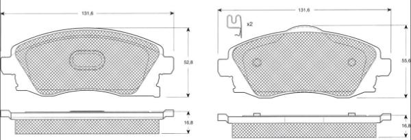 MTR MT544 - Kit de plaquettes de frein, frein à disque cwaw.fr