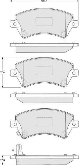 MTR MT545 - Kit de plaquettes de frein, frein à disque cwaw.fr