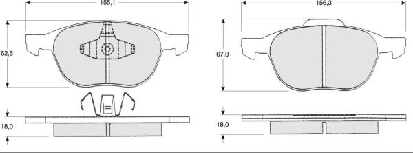 MTR MT540 - Kit de plaquettes de frein, frein à disque cwaw.fr