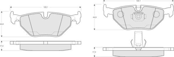 MTR MT566 - Kit de plaquettes de frein, frein à disque cwaw.fr