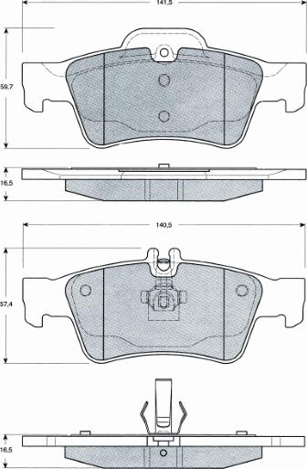 MTR MT563 - Kit de plaquettes de frein, frein à disque cwaw.fr