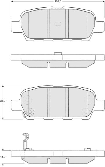 MTR MT503 - Kit de plaquettes de frein, frein à disque cwaw.fr