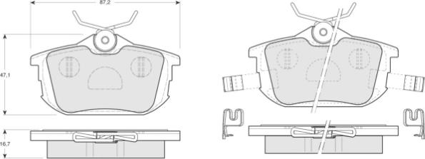 MTR MT519 - Kit de plaquettes de frein, frein à disque cwaw.fr