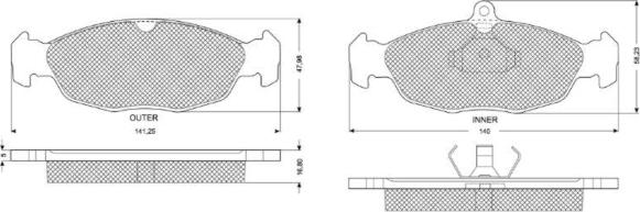 MTR MT529 - Kit de plaquettes de frein, frein à disque cwaw.fr