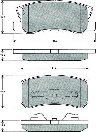 MTR MT520 - Kit de plaquettes de frein, frein à disque cwaw.fr