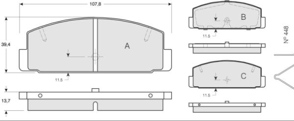 MTR MT575 - Kit de plaquettes de frein, frein à disque cwaw.fr