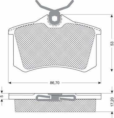 MTR MT573 - Kit de plaquettes de frein, frein à disque cwaw.fr