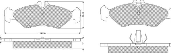 MTR MT572 - Kit de plaquettes de frein, frein à disque cwaw.fr