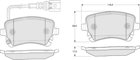 MTR MT577 - Kit de plaquettes de frein, frein à disque cwaw.fr