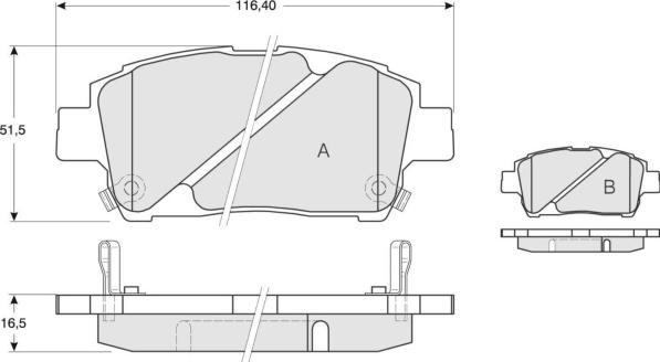 MTR MT652 - Kit de plaquettes de frein, frein à disque cwaw.fr