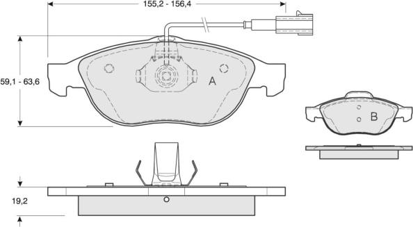 MTR MT664 - Kit de plaquettes de frein, frein à disque cwaw.fr