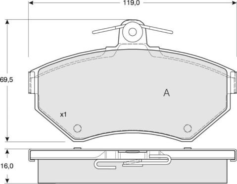 MTR MT609 - Kit de plaquettes de frein, frein à disque cwaw.fr