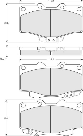 MTR MT607 - Kit de plaquettes de frein, frein à disque cwaw.fr