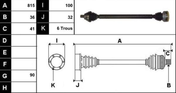 MTR MT6199 - Arbre de transmission cwaw.fr