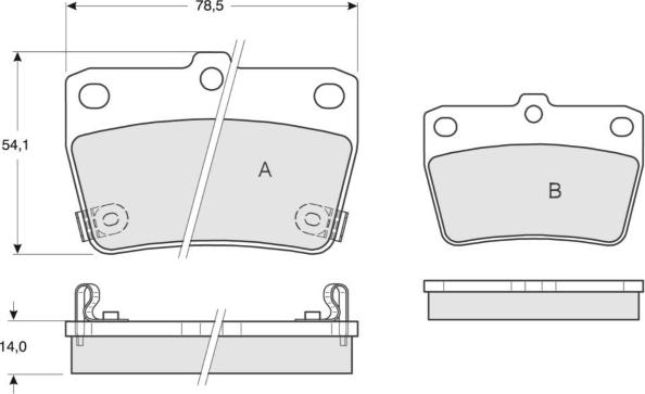 MTR MT614 - Kit de plaquettes de frein, frein à disque cwaw.fr