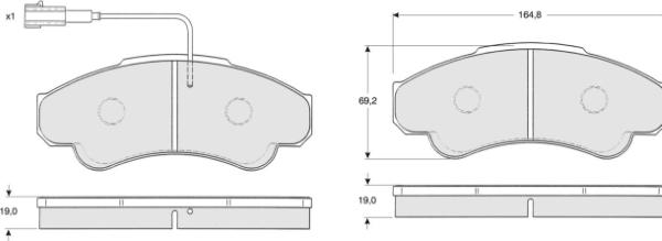 MTR MT616 - Kit de plaquettes de frein, frein à disque cwaw.fr