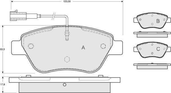 MTR MT610 - Kit de plaquettes de frein, frein à disque cwaw.fr