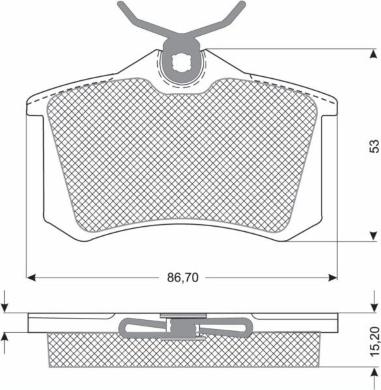 MTR MT617 - Kit de plaquettes de frein, frein à disque cwaw.fr