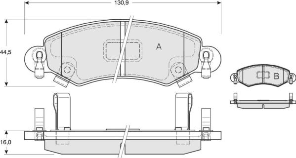 MTR MT636 - Kit de plaquettes de frein, frein à disque cwaw.fr