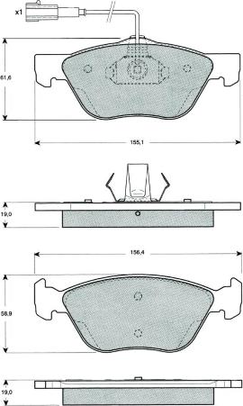 MTR MT624 - Kit de plaquettes de frein, frein à disque cwaw.fr