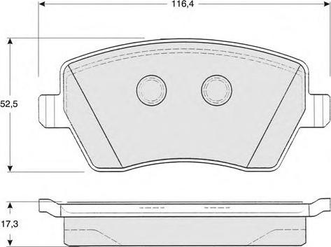 MTR MT6238 - Kit de plaquettes de frein, frein à disque cwaw.fr