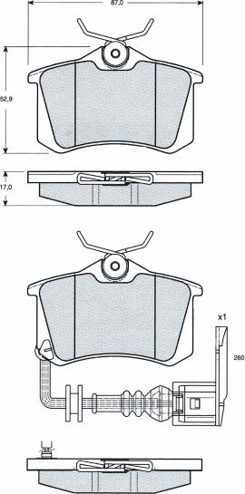 MTR MT622 - Kit de plaquettes de frein, frein à disque cwaw.fr