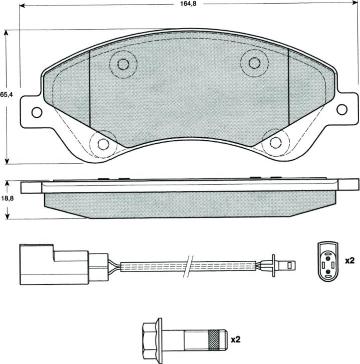 MTR MT673 - Kit de plaquettes de frein, frein à disque cwaw.fr