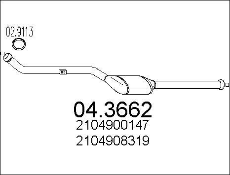 MTS 04.3662 - Catalyseur cwaw.fr