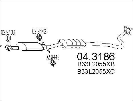 MTS 04.3186 - Catalyseur cwaw.fr