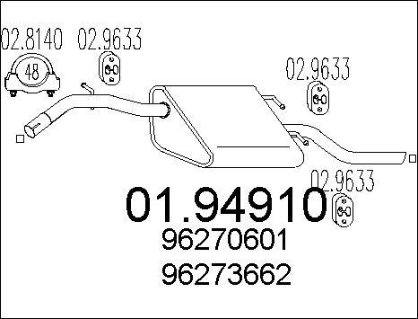 MTS 01.94910 - Silencieux arrière cwaw.fr