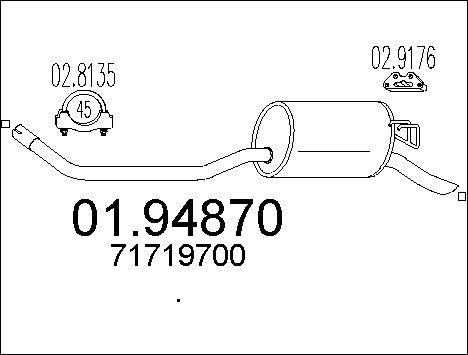 MTS 01.94870 - Silencieux arrière cwaw.fr