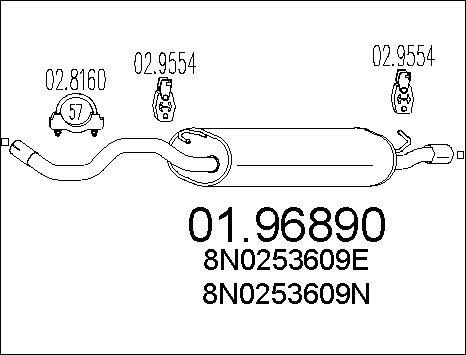 MTS 01.96890 - Silencieux arrière cwaw.fr