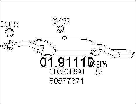 MTS 01.91110 - Silencieux arrière cwaw.fr