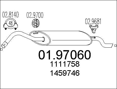 MTS 01.97060 - Silencieux arrière cwaw.fr