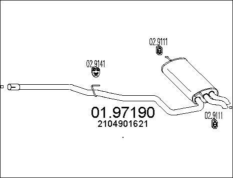 MTS 01.97190 - Silencieux arrière cwaw.fr