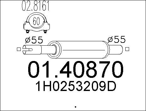 MTS 01.40870 - Silencieux avant cwaw.fr