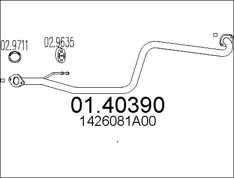 MTS 01.40390 - Tuyau d'échappement cwaw.fr