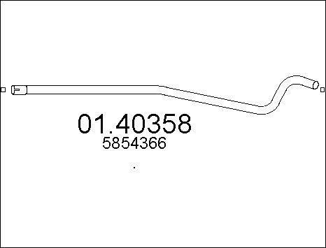 MTS 01.40358 - Tuyau d'échappement cwaw.fr