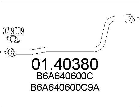 MTS 01.40380 - Tuyau d'échappement cwaw.fr