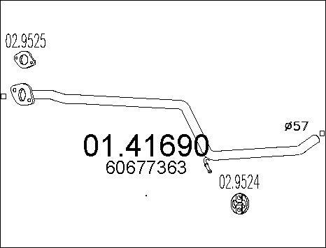 MTS 01.41690 - Tuyau d'échappement cwaw.fr