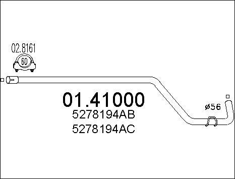 MTS 01.41000 - Tuyau d'échappement cwaw.fr