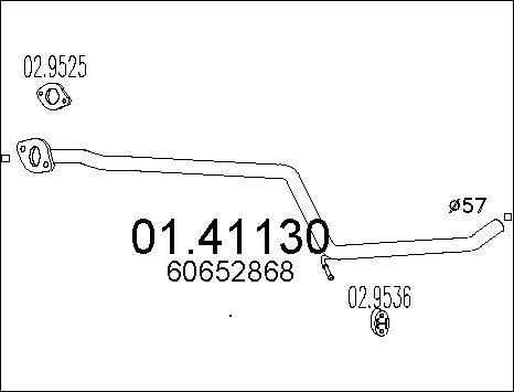 MTS 01.41130 - Tuyau d'échappement cwaw.fr