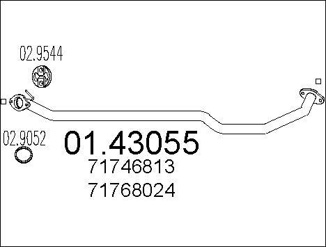 MTS 01.43055 - Tuyau d'échappement cwaw.fr