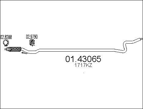 MTS 01.43065 - Tuyau d'échappement cwaw.fr